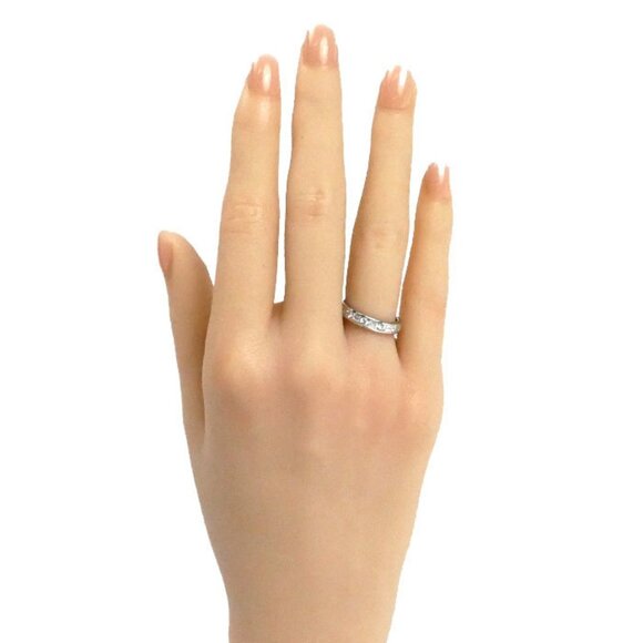 TIFFANY Silver Diamond Ring - Picture 7 of 8